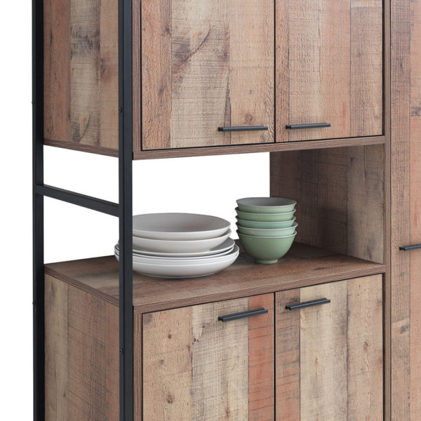Trimdon Kitchen Cabinet with 5 Doors | Rustic Oak | Self Assembly