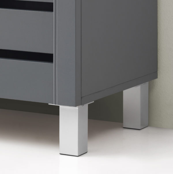 Colbrook Grey 2 Door Shoe Cabinet | Dark Grey | Self Assembly