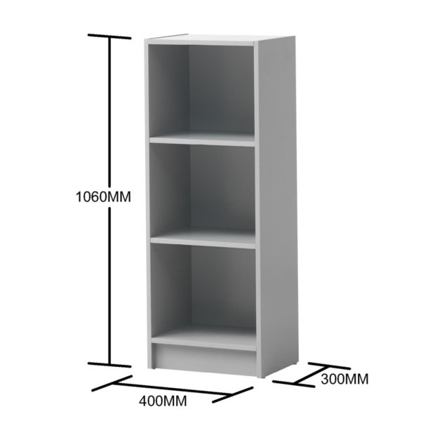 Colbrook Grey Medium Narrow Bookcase | Grey | Self Assembly