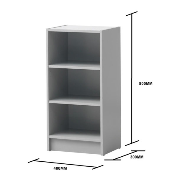 Colbrook Grey Small Narrow Bookcase | Grey | Self Assembly