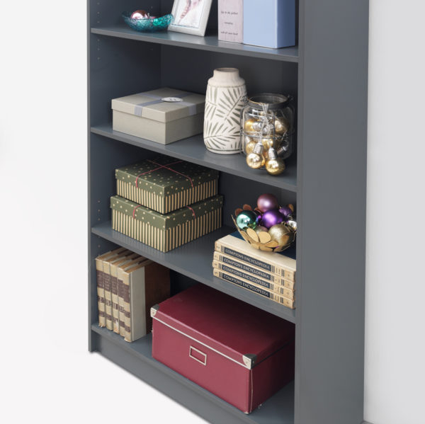 Colbrook Grey Tall Bookcase | Dark Grey | Self Assembly
