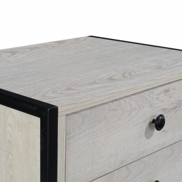 Mersey Nightstand with 3 Drawers | Ash Oak | Bedside Table | Self Assembly