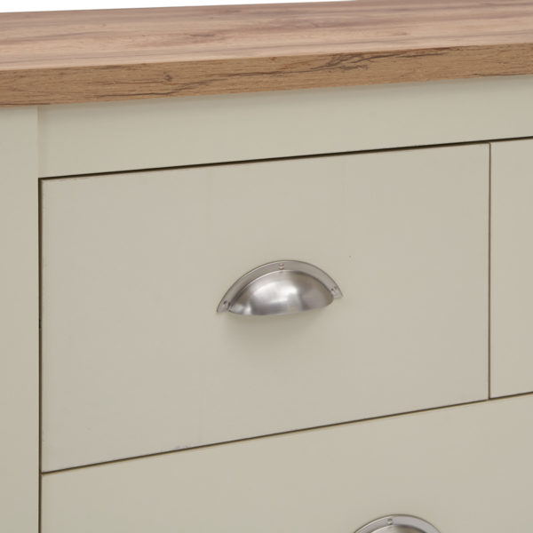 White Leigh Cream Chest of 7 Drawers | Cream | Self Assembly