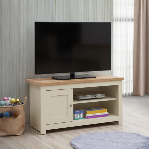 Leigh Cream TV Unit 1 DoorÃ‚Â 1 Shelf | Cream | Self Assembly