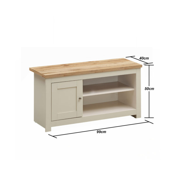 Leigh Cream TV Unit 1 DoorÃ‚Â 1 Shelf | Cream | Self Assembly