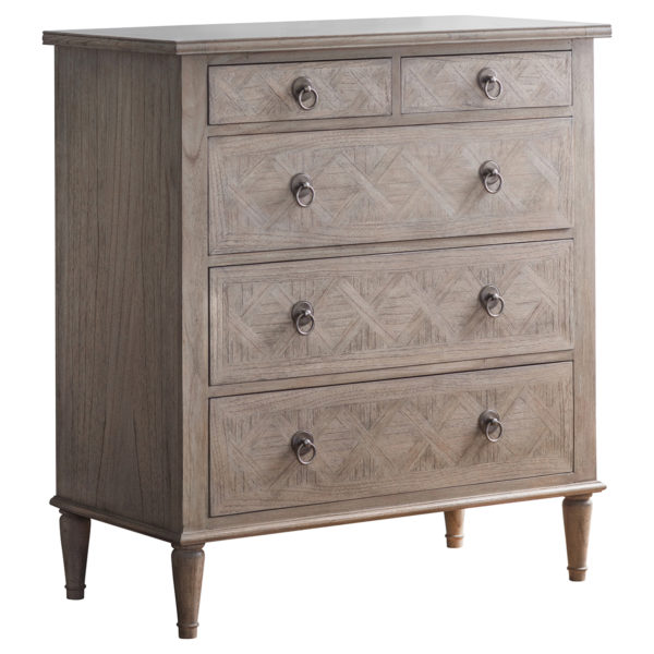 Gaulle Ash 5 Drawer Chest