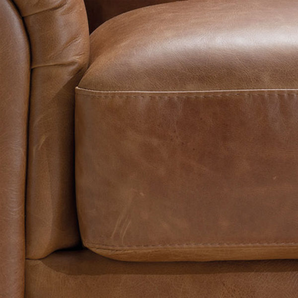 Portofino 2 Seat Italian Leather Sofa | Old Ranch Brown