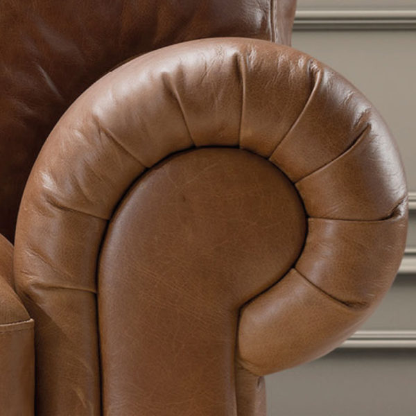 Portofino 2 Seat Italian Leather Sofa | Old Ranch Brown