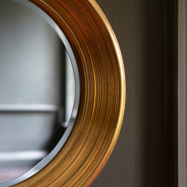 Reflections Round Mirror | Gold