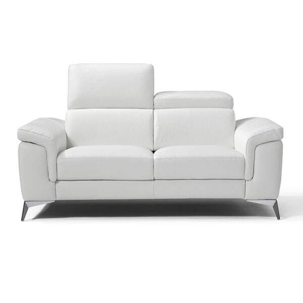 Valentina Italian Leather 2 Seat Sofa | White