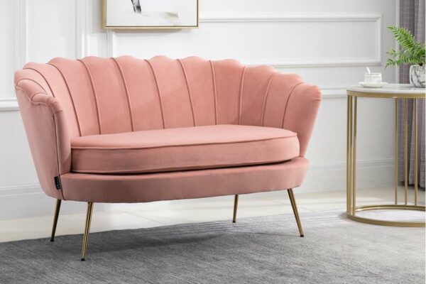 Haxby 2 Seater Sofa | Coral - Pink