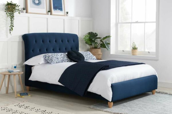 Burren King Bed | Blue