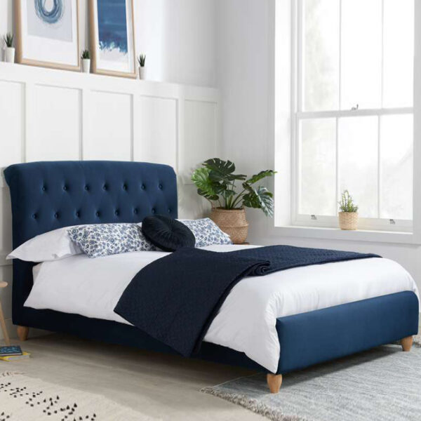 Burren King Bed | Blue