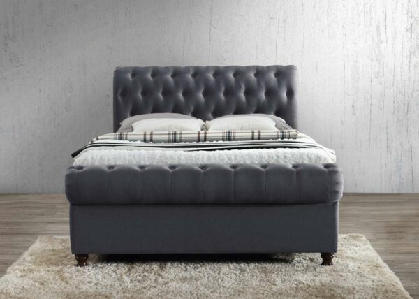 Portrush Double Side Ottoman Bed | Charcoal Grey