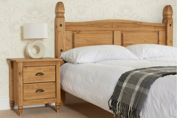 Hallglen High End King Bed | Pine
