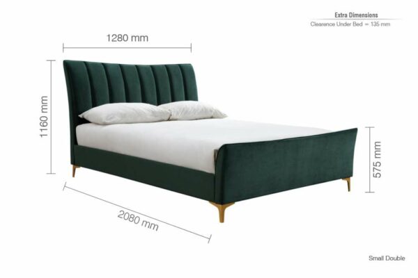 Nixon Small Double Bed | Green