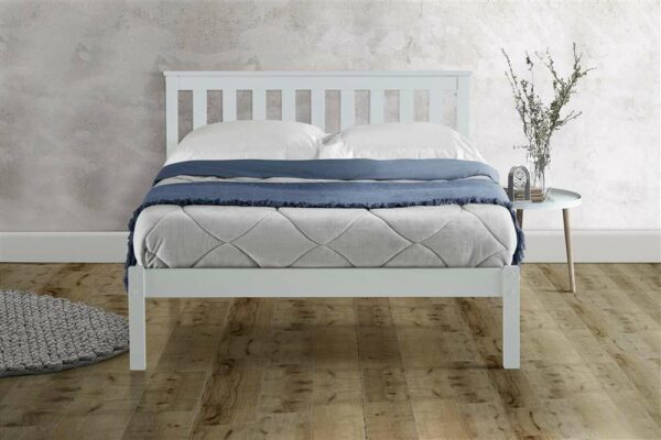 Hurlford King Bed | White
