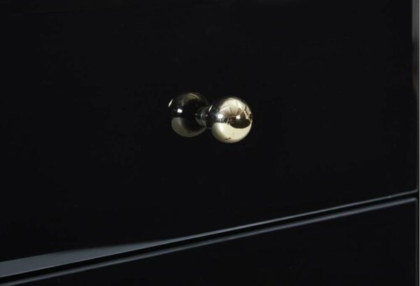 Khobi 2 Drawer Bedside | Black & Gold