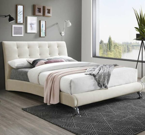 Cream Montrose Double Bed | Warm Stone