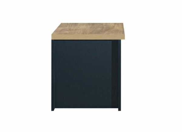 Cullercoats 1 Drawer Lamp Table | Bedside Table | Navy Blue & Oak