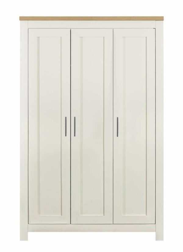 Cullercoats 3 Door Wardrobe | Cream & Oak