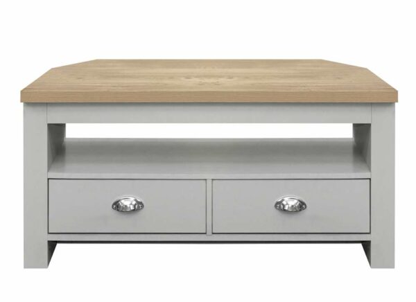 Cullercoats Corner TV Unit | Grey & Oak