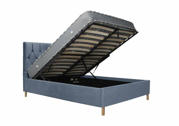 Paisley Double Ottoman Bed | Grey