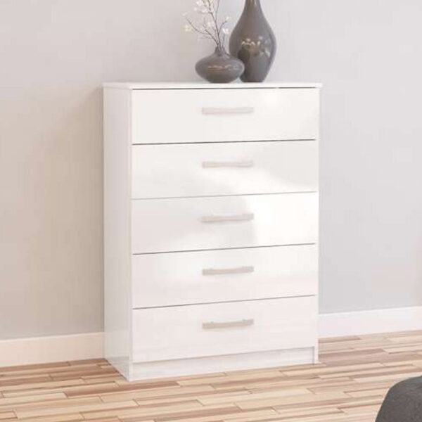 Bali 5 Drawer Chest | White