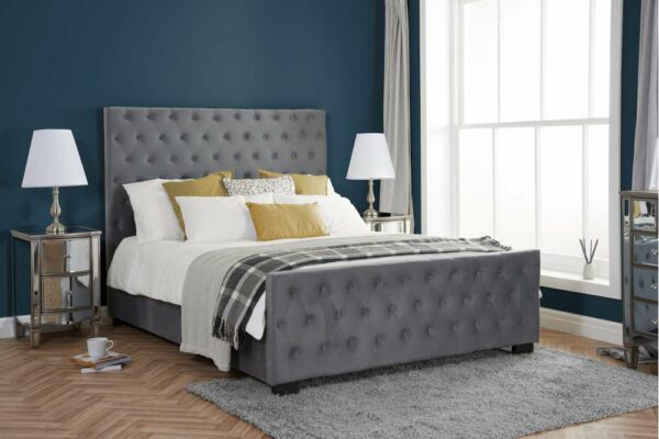 Peebles King Bed | Grey