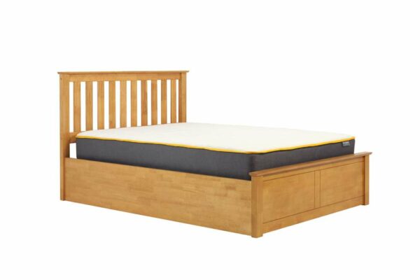 Denbeigh King Ottoman Bed | Oak