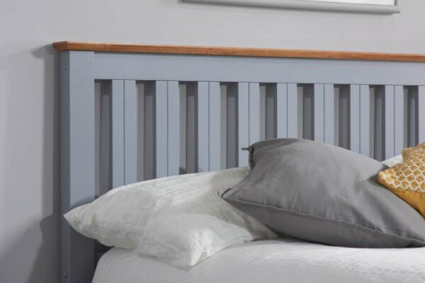 Denbeigh Small Double Ottoman Bed | Stone Grey