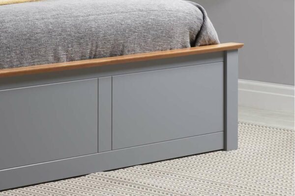 Denbeigh Small Double Ottoman Bed | Stone Grey
