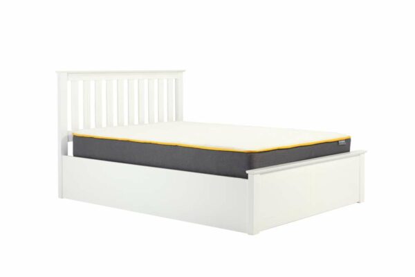 Denbeigh King Ottoman Bed | White