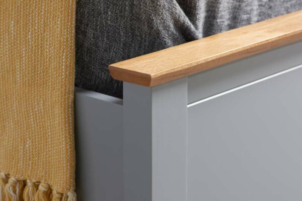 Denbeigh Small Double Ottoman Bed | Stone Grey