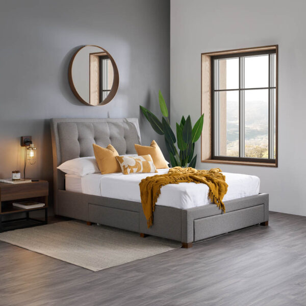 Cleator King Bed | Grey