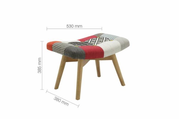 Sloane Footstool | Multi-coloured