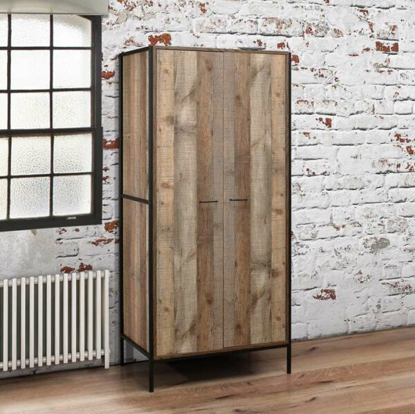 Zeya 2 Door Wardrobe | Rustic