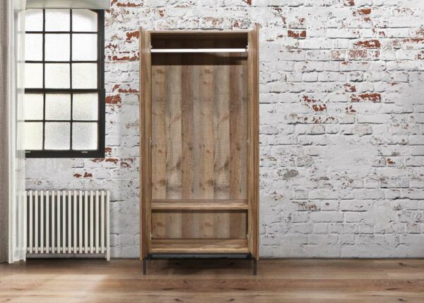 Zeya 2 Door Wardrobe | Rustic