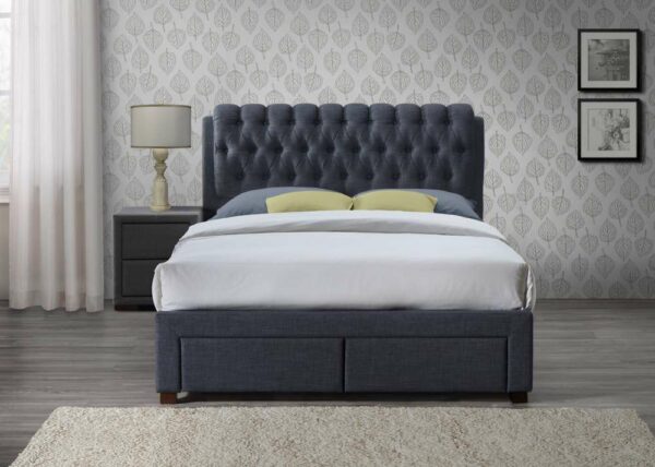 Fazeley King Bed | Charcoal Grey