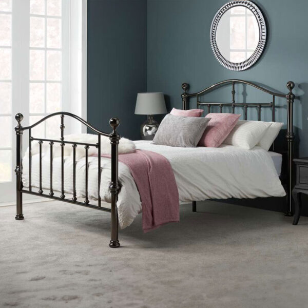 Victoria King Bed | Nickel