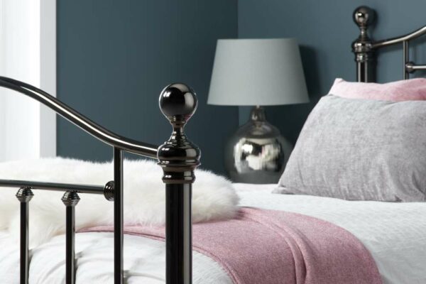 Victoria King Bed | Nickel