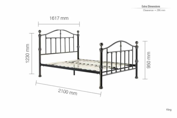 Victoria King Bed | Nickel