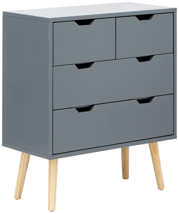 Kathmandu 2 Over 2 Chest Of Drawers | Dark Grey | Self Assembly