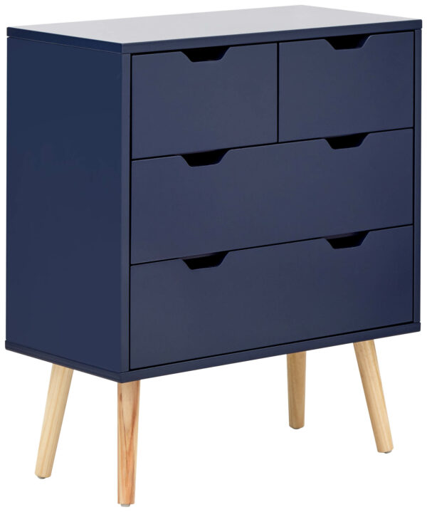 Blue Kathmandu 2 Over 2 Chest Of Drawers | Nightshadow | Self Assembly