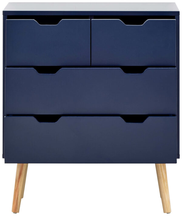 Blue Kathmandu 2 Over 2 Chest Of Drawers | Nightshadow | Self Assembly