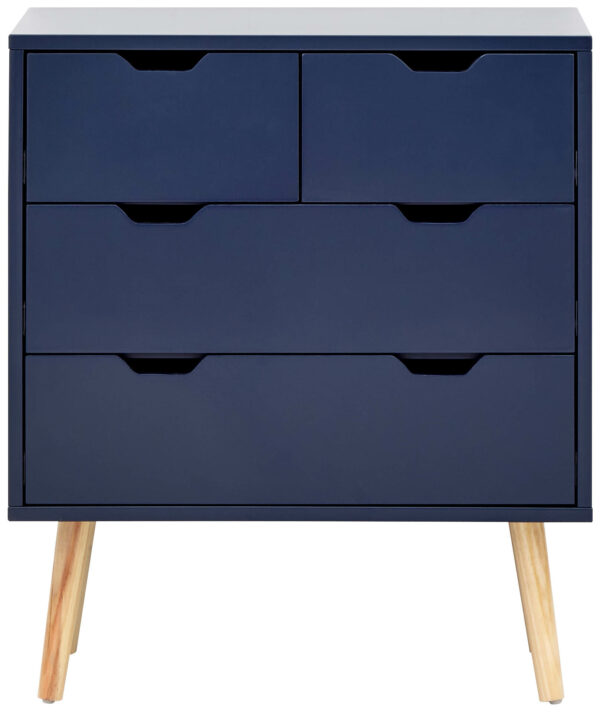 Blue Kathmandu 2 Over 2 Chest Of Drawers | Nightshadow | Self Assembly