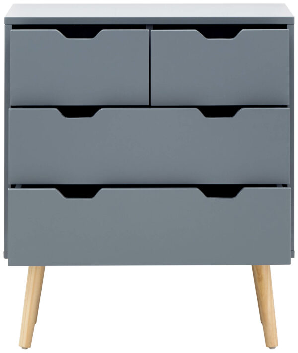 Kathmandu 2 Over 2 Chest Of Drawers | Dark Grey | Self Assembly