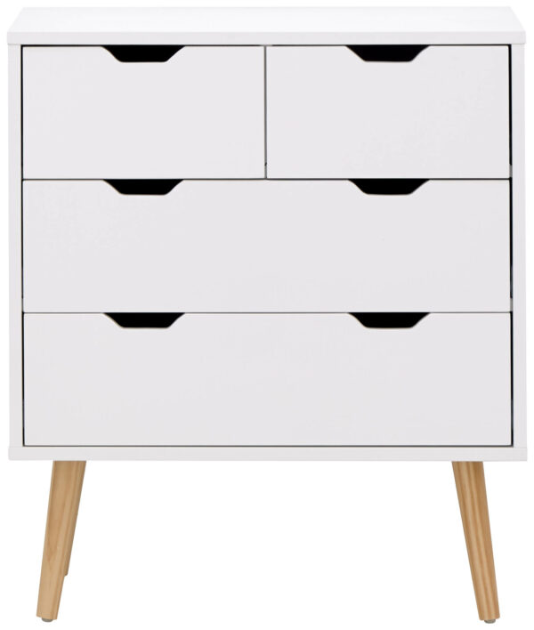 Kathmandu 2 Over 2 Chest Of Drawers | White | Self Assembly