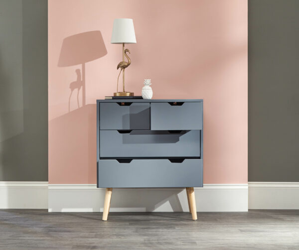 Kathmandu 2 Over 2 Chest Of Drawers | Dark Grey | Self Assembly