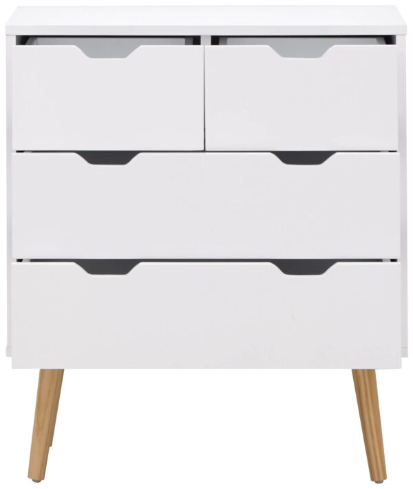 Kathmandu 2 Over 2 Chest Of Drawers | White | Self Assembly
